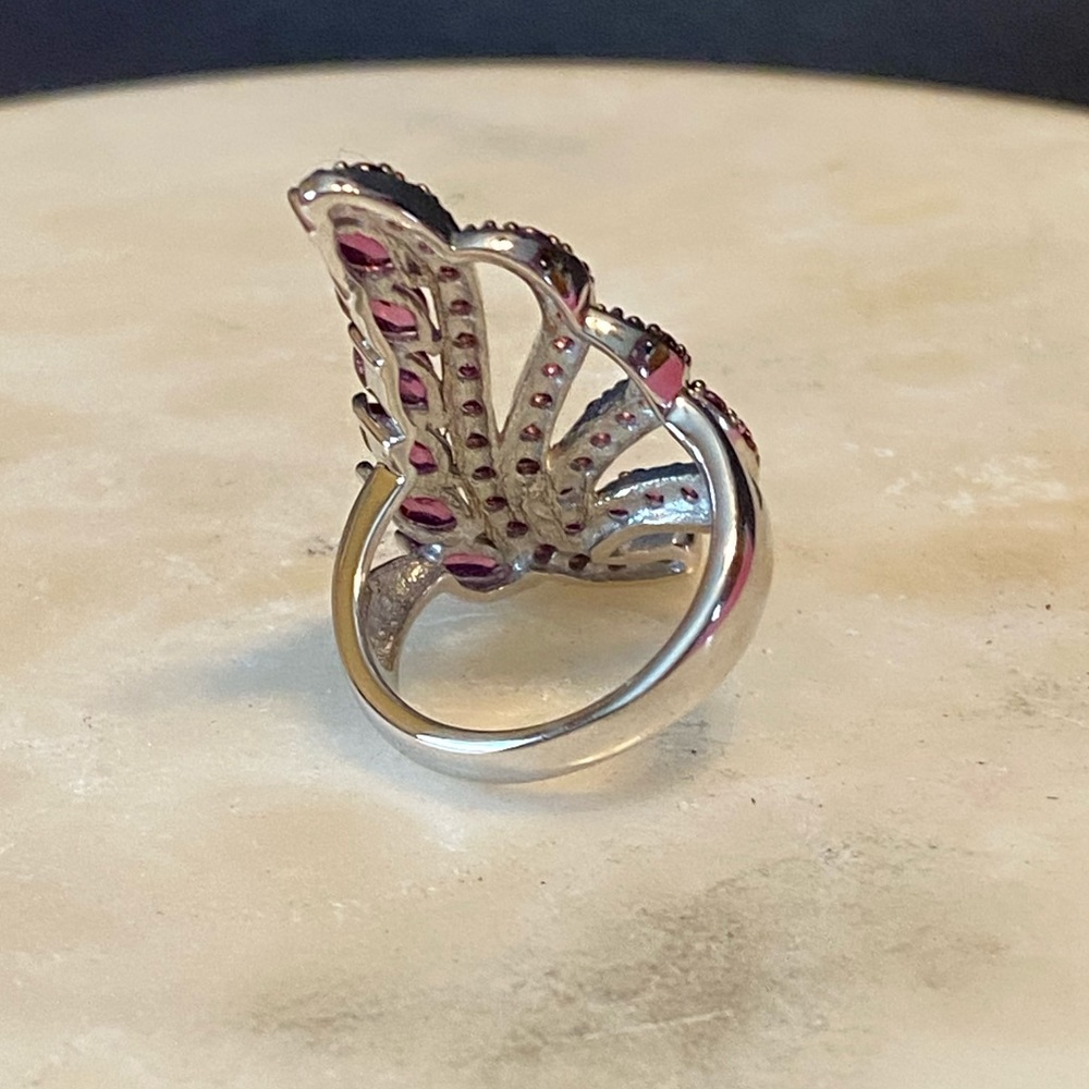 NWOT RASPBERRY RHODOLITE STERLING RING - Picture 6 of 12